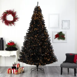 10’ Black Artificial Christmas Tree With 950 Clear LED Lights And 3056 Tips 20 10’ Black Artificial Christmas Tree With 950 Clear LED Lights And 3056 Tips -Cheap Artificial Trees Store artificial 10 black artificial christmas tree with 950 clear led lights and 3056 tips nearly natural 478262