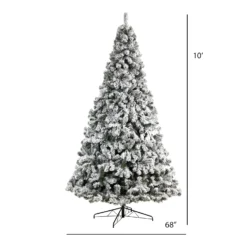 10' Flocked West Virginia Fir Artificial Christmas Tree With 1680 Bendable Branches -Cheap Artificial Trees Store artificial 10 flocked west virginia fir artificial christmas tree with 1680 bendable branches nearly natural 272946