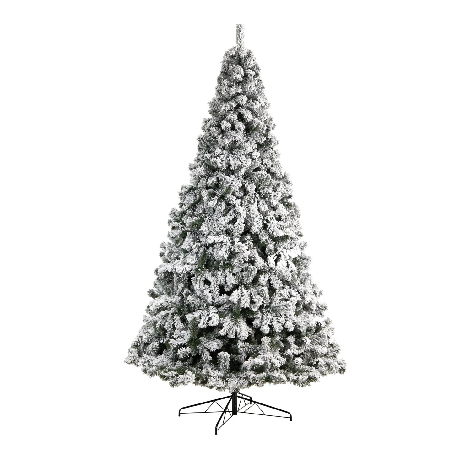 10' Flocked West Virginia Fir Artificial Christmas Tree With 800 Warm White LED Lights And 1680 Tips 3 10' Flocked West Virginia Fir Artificial Christmas Tree With 800 Warm White LED Lights And 1680 Tips - Image 3