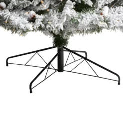 10' Flocked White River Mountain Pine Christmas Tree With Pinecones And 800 Clear LED Lights -Cheap Artificial Trees Store artificial 10 flocked white river mountain pine christmas tree with pinecones and 800 clear led lights nearly natural 638663