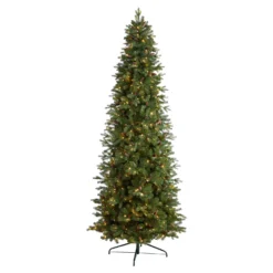 10’ Fraser Fir Artificial Christmas Tree With 780 Multicolor LED Lights And 2327 Bendable Branches