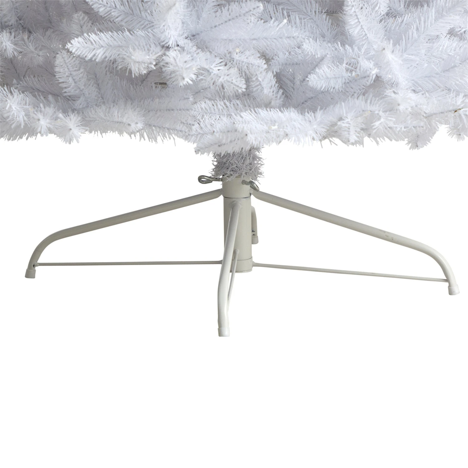 10’ Slim White Artificial Christmas Tree With 800 Warm White LED Lights And 2420 Bendable Branches 6 10’ Slim White Artificial Christmas Tree With 800 Warm White LED Lights And 2420 Bendable Branches - Image 6