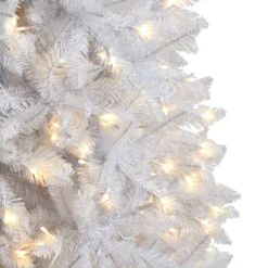 10’ Slim White Artificial Christmas Tree With 800 Warm White LED Lights And 2420 Bendable Branches 11 10’ Slim White Artificial Christmas Tree With 800 Warm White LED Lights And 2420 Bendable Branches -Cheap Artificial Trees Store artificial 10 slim white artificial christmas tree with 800 warm white led lights and 2420 bendable branches nearly natural 832924