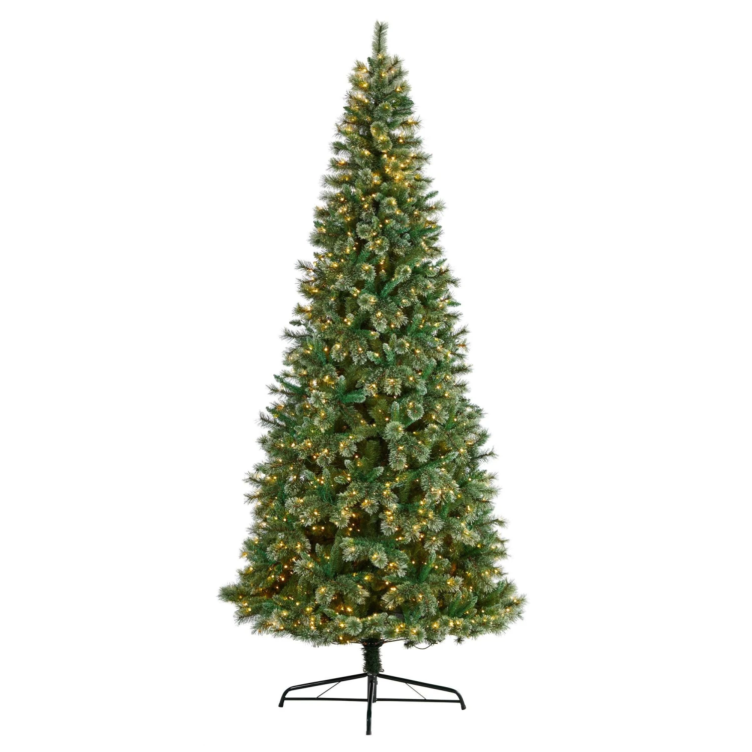 10’ Wisconsin Slim Snow Tip Pine Artificial Christmas Tree With 1050 Clear LED Lights 1 10’ Wisconsin Slim Snow Tip Pine Artificial Christmas Tree With 1050 Clear LED Lights