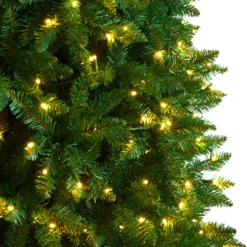 11’ Slim Green Mountain Pine Christmas Tree With 950 Clear LED Lights And 2836 Bendable Branches -Cheap Artificial Trees Store artificial 11 slim green mountain pine christmas tree with 950 clear led lights and 2836 bendable branches nearly natural 267361
