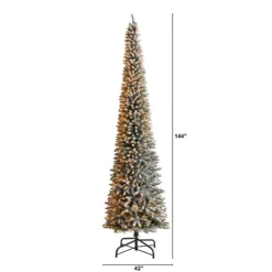 Cheap Artificial Trees Store -Cheap Artificial Trees Store artificial 12 flocked pencil artificial christmas tree with 1000 clear lights and 1819 bendable branches nearly natural 218406