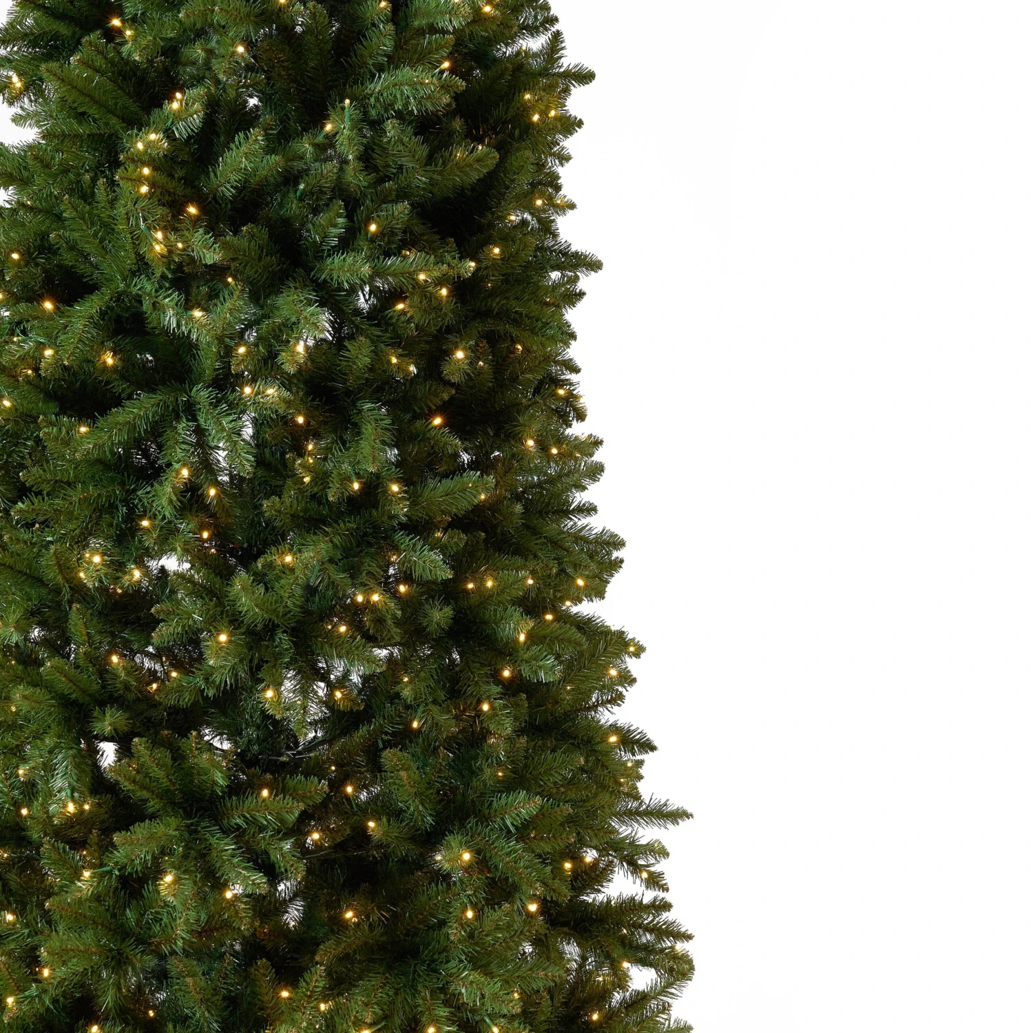13’ Artificial Slim Green Mountain Pine Christmas Tree With 1360 Warm White LED Lights And 3924 Bendable Branches 4 13’ Artificial Slim Green Mountain Pine Christmas Tree With 1360 Warm White LED Lights And 3924 Bendable Branches - Image 4
