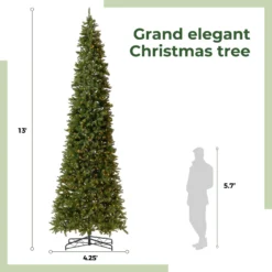 13’ Artificial Slim Green Mountain Pine Christmas Tree With 1360 Warm White LED Lights And 3924 Bendable Branches 19 13’ Artificial Slim Green Mountain Pine Christmas Tree With 1360 Warm White LED Lights And 3924 Bendable Branches -Cheap Artificial Trees Store artificial 13 artificial slim green mountain pine christmas tree with 1360 warm white led lights and 3924 bendable branches christmas tree nearly natural 968148