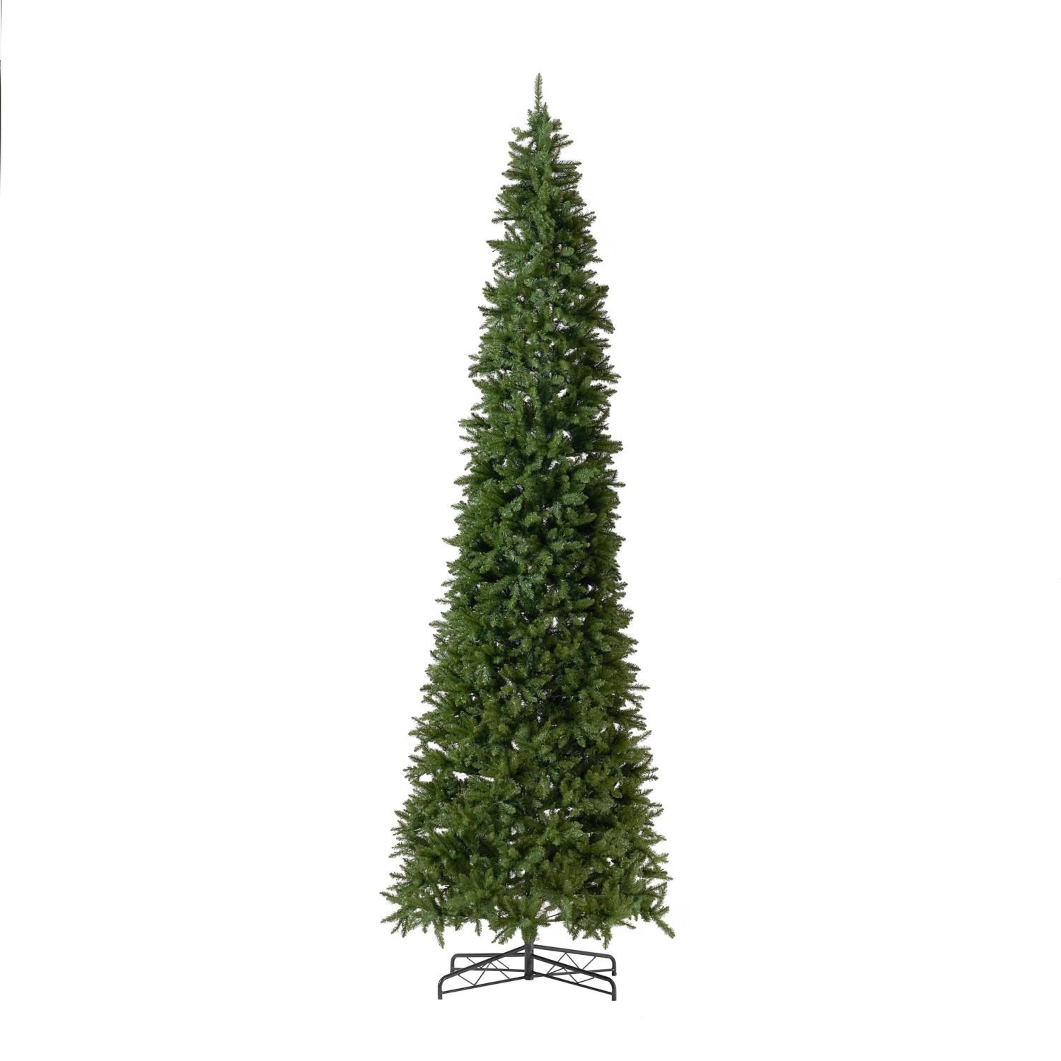 13’ Artificial Slim Green Mountain Pine Christmas Tree With 1360 Warm White LED Lights And 3924 Bendable Branches 2 13’ Artificial Slim Green Mountain Pine Christmas Tree With 1360 Warm White LED Lights And 3924 Bendable Branches - Image 2