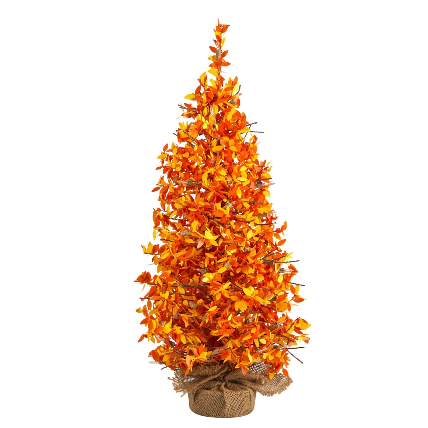 2' Harvest Halloween Artificial Christmas Tree Pre-Lit With 50 LED Lights In Burlap Base 3 2' Harvest Halloween Artificial Christmas Tree Pre-Lit With 50 LED Lights In Burlap Base - Image 3