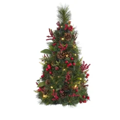 2’ Mixed Berry And Pine Cone Artificial Christmas Tree With 35 Clear LED Lights 8 2’ Mixed Berry And Pine Cone Artificial Christmas Tree With 35 Clear LED Lights -Cheap Artificial Trees Store artificial 2 mixed berry and pine cone artificial christmas tree with 35 clear led lights nearly natural 501447