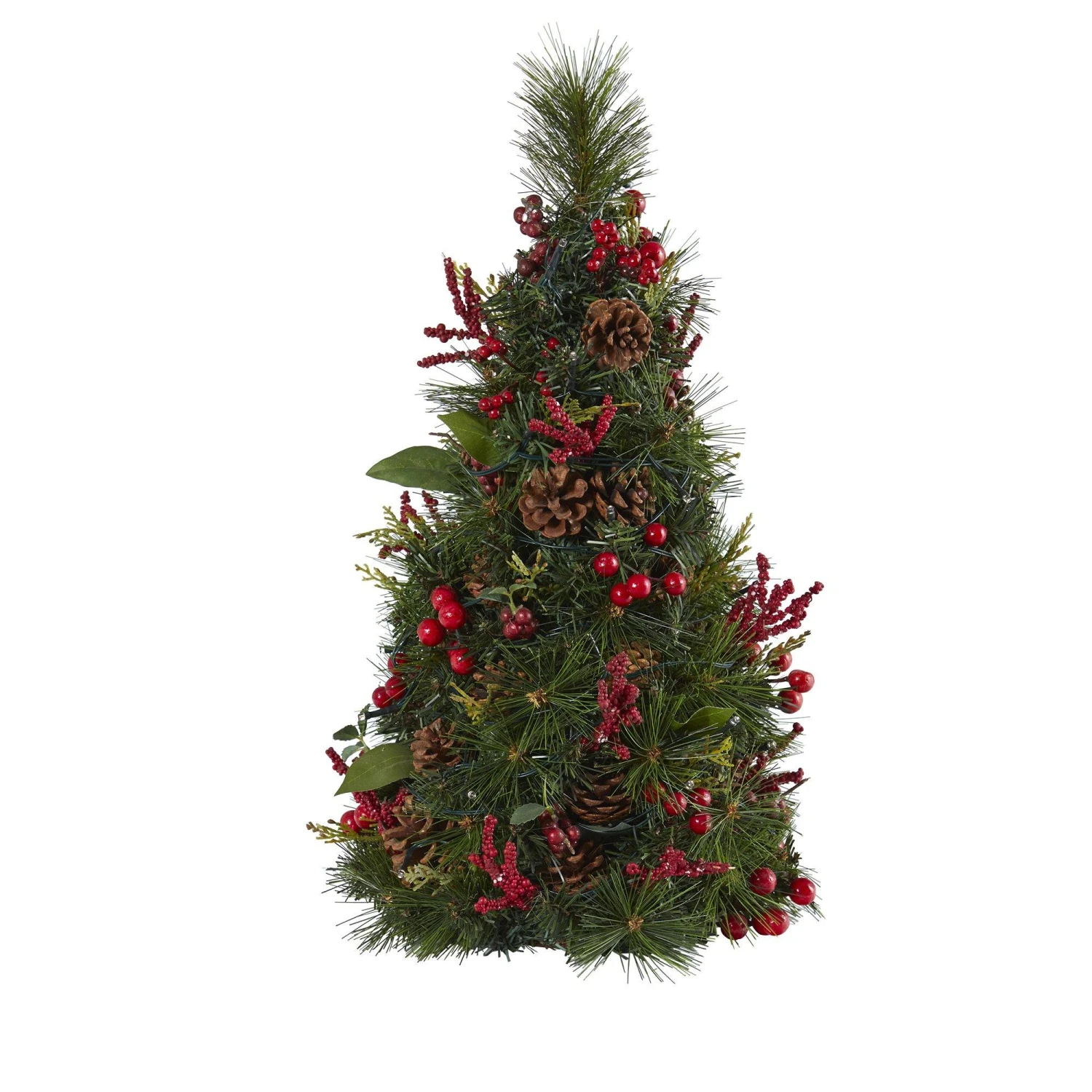 2’ Mixed Berry And Pine Cone Artificial Christmas Tree With 35 Clear LED Lights 1 2’ Mixed Berry And Pine Cone Artificial Christmas Tree With 35 Clear LED Lights