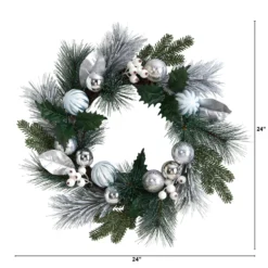 Cheap Artificial Trees Store -Cheap Artificial Trees Store artificial 24 pinecones and berries christmas artificial wreath with silver ornaments nearly natural 747621
