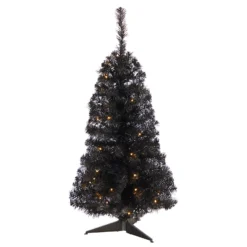 3β Black Artificial Christmas Tree With 50 LED Lights And 118 Bendable Branches