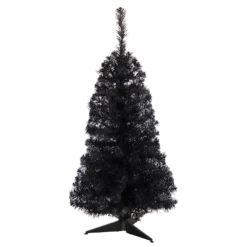 3’ Black Artificial Christmas Tree With 50 LED Lights And 118 Bendable Branches 10 3’ Black Artificial Christmas Tree With 50 LED Lights And 118 Bendable Branches -Cheap Artificial Trees Store artificial 3 black artificial christmas tree with 50 led lights and 118 bendable branches nearly natural 794945