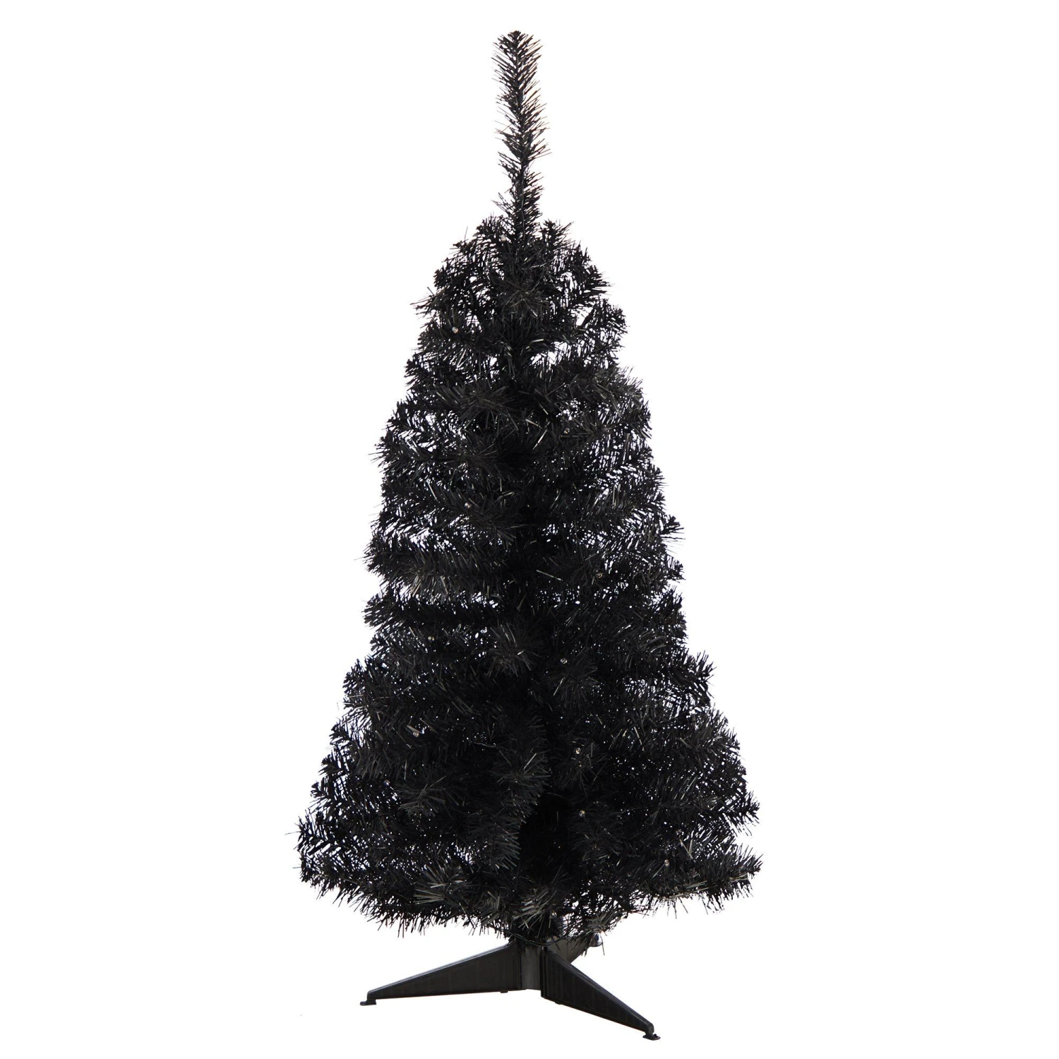 3’ Black Artificial Christmas Tree With 50 LED Lights And 118 Bendable Branches 3 3’ Black Artificial Christmas Tree With 50 LED Lights And 118 Bendable Branches - Image 3