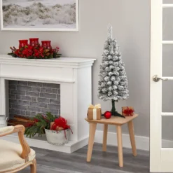 3’ Flocked Pencil Artificial Christmas Tree With 50 Clear Lights And 132 Bendable Branches 10 3’ Flocked Pencil Artificial Christmas Tree With 50 Clear Lights And 132 Bendable Branches -Cheap Artificial Trees Store artificial 3 flocked pencil artificial christmas tree with 50 clear lights and 132 bendable branches nearly natural 880499