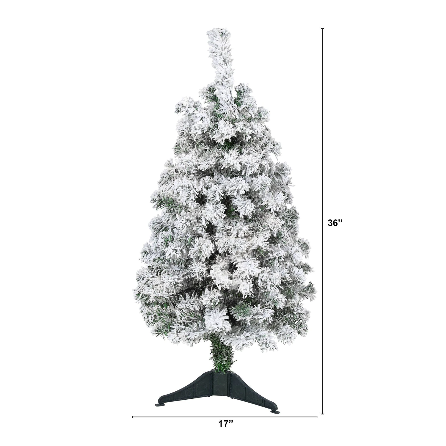 3' Flocked Rock Springs Spruce Artificial Christmas Tree 2 3' Flocked Rock Springs Spruce Artificial Christmas Tree - Image 2