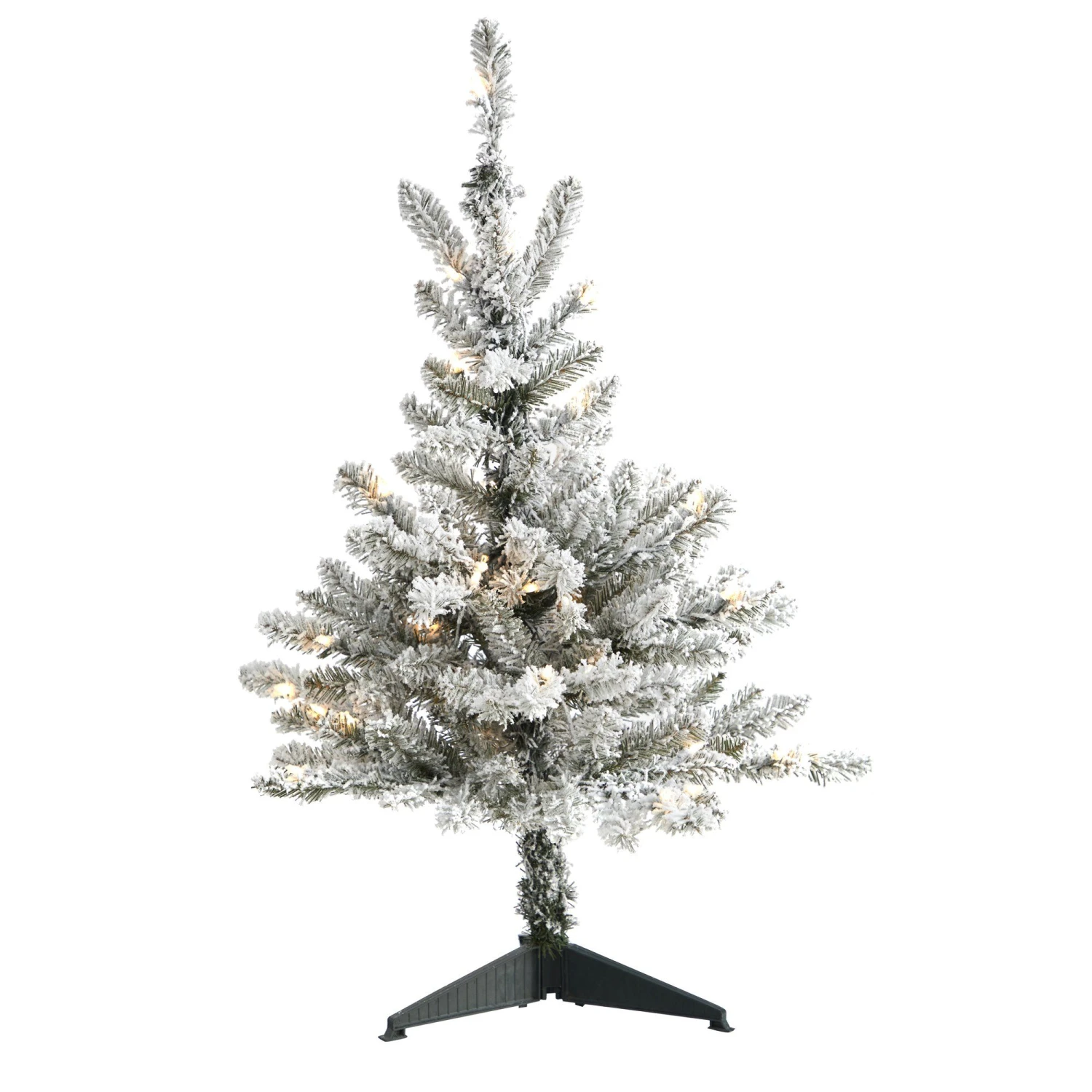 3’ Flocked West Virginia Spruce Artificial Christmas Tree With 50 Clear Lights And 142 Branches 1 3’ Flocked West Virginia Spruce Artificial Christmas Tree With 50 Clear Lights And 142 Branches