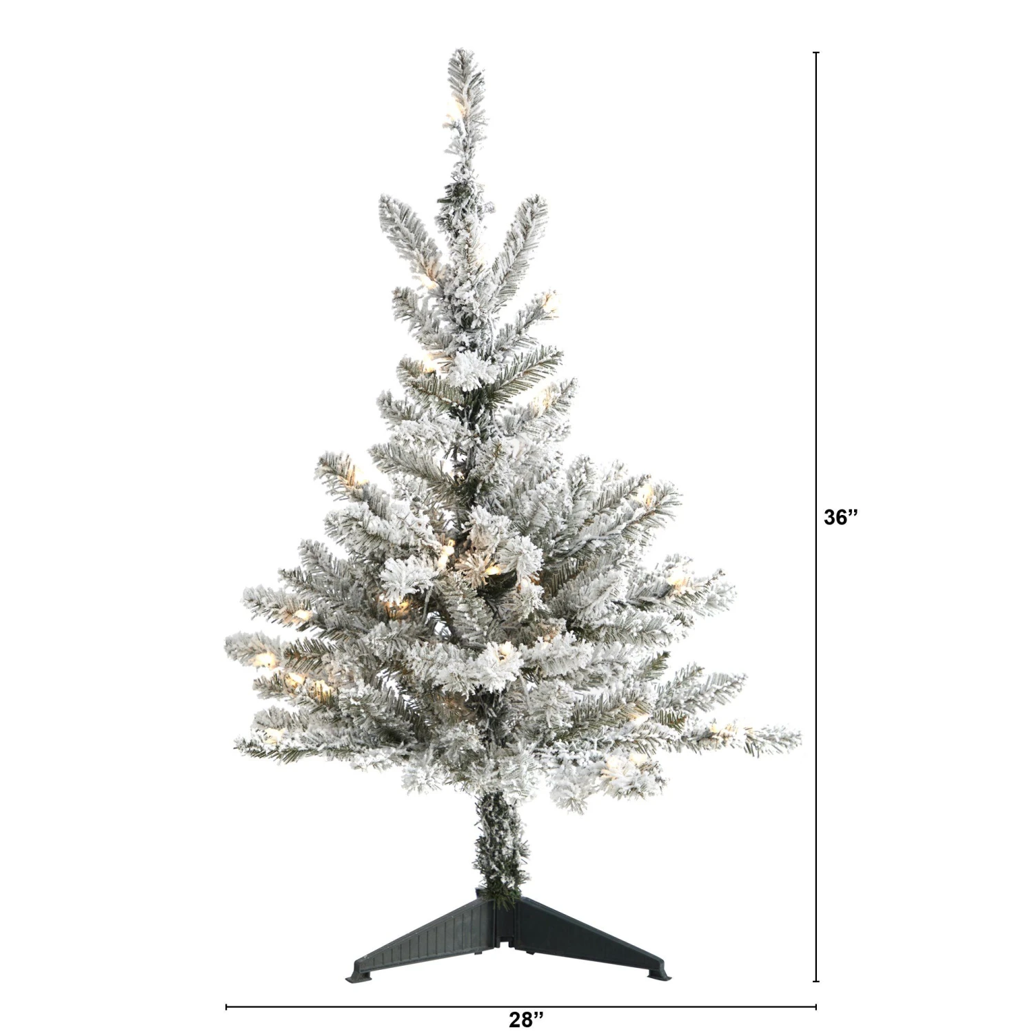 3’ Flocked West Virginia Spruce Artificial Christmas Tree With 50 Clear Lights And 142 Branches 5 3’ Flocked West Virginia Spruce Artificial Christmas Tree With 50 Clear Lights And 142 Branches - Image 5