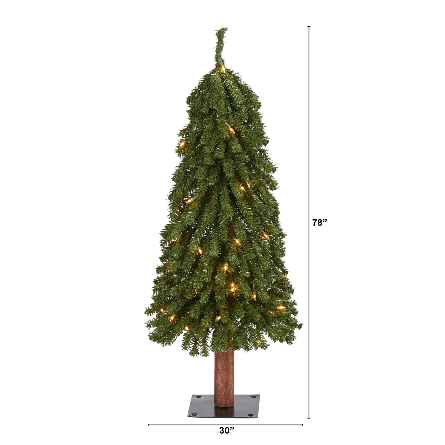 3’ Grand Alpine Artificial Christmas Tree With 50 Clear Lights And 193 Bendable Branches On Natural Trunk 2 3’ Grand Alpine Artificial Christmas Tree With 50 Clear Lights And 193 Bendable Branches On Natural Trunk - Image 2