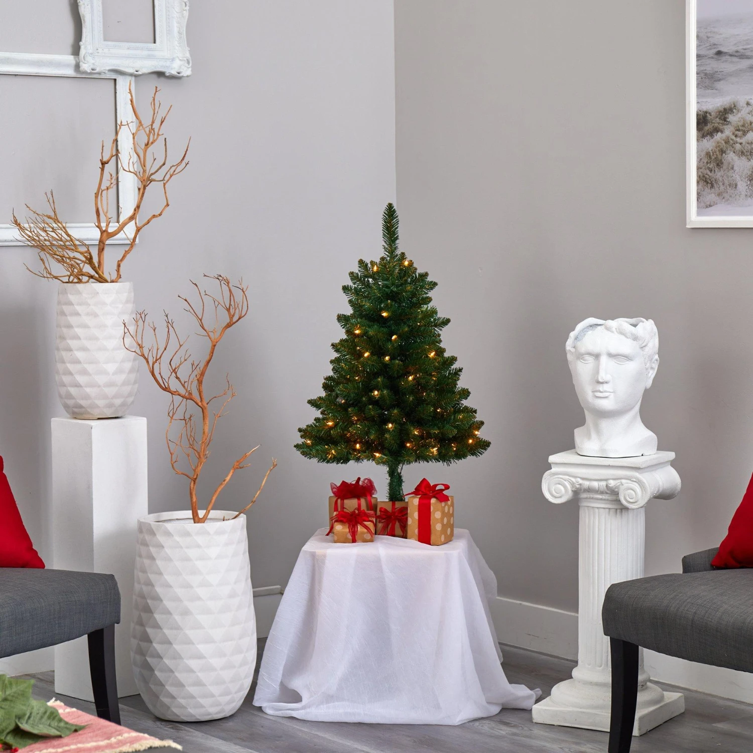 3’ Northern Rocky Spruce Artificial Christmas Tree With 50 Clear Lights And 154 Bendable Branches 3 3’ Northern Rocky Spruce Artificial Christmas Tree With 50 Clear Lights And 154 Bendable Branches - Image 3