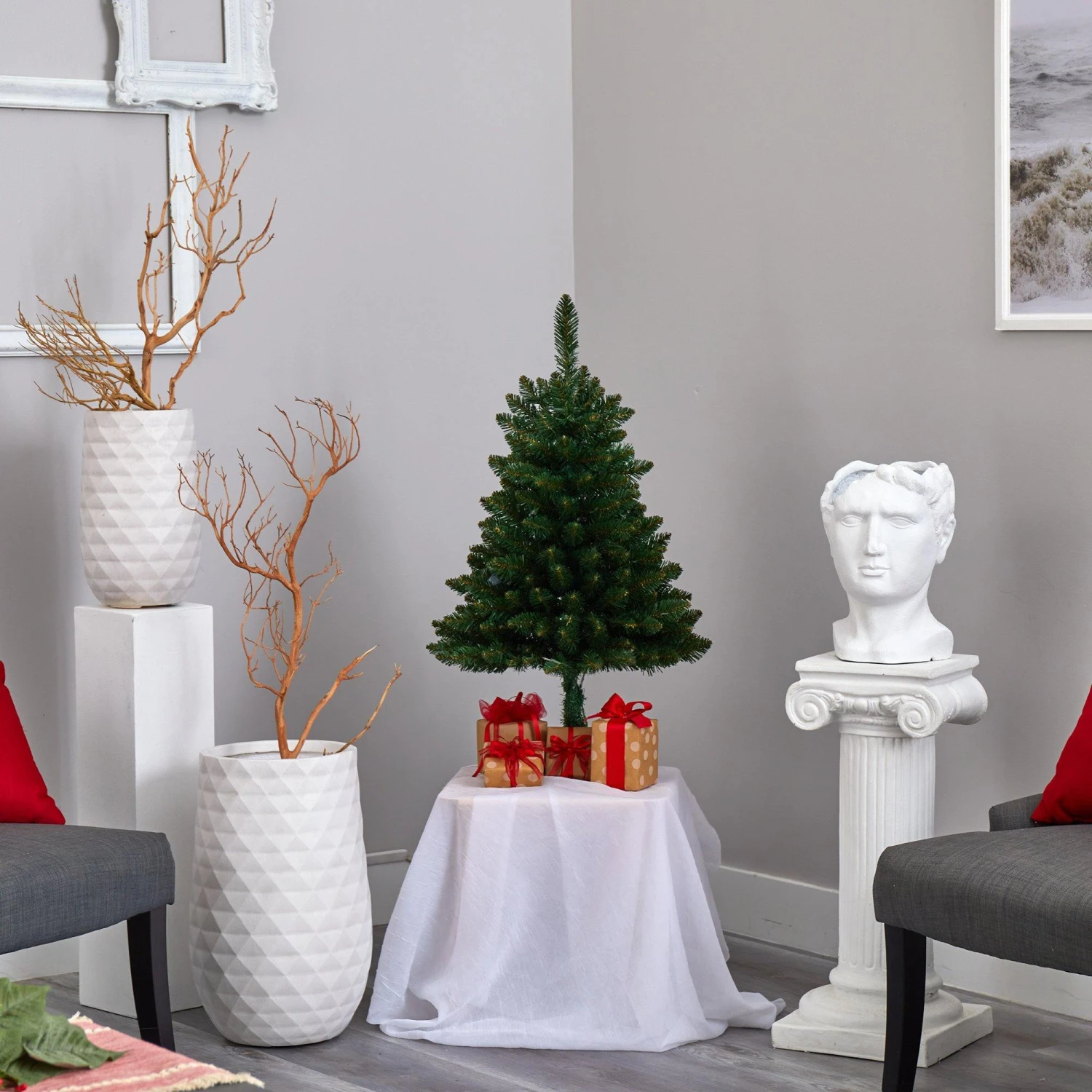 3’ Northern Rocky Spruce Artificial Christmas Tree With 50 Clear Lights And 154 Bendable Branches 4 3’ Northern Rocky Spruce Artificial Christmas Tree With 50 Clear Lights And 154 Bendable Branches - Image 4