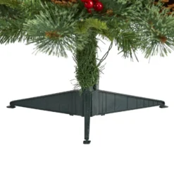 3’ Norway Mixed Pine Artificial Christmas Tree With 50 Clear LED Lights, Pine Cones And Berries -Cheap Artificial Trees Store artificial 3 norway mixed pine artificial christmas tree with 50 clear led lights pine cones and berries nearly natural 115721