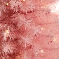 3’ Pink Artificial Christmas Tree With 50 LED Lights And 118 Bendable Branches -Cheap Artificial Trees Store artificial 3 pink artificial christmas tree with 50 led lights and 118 bendable branches nearly natural 318797