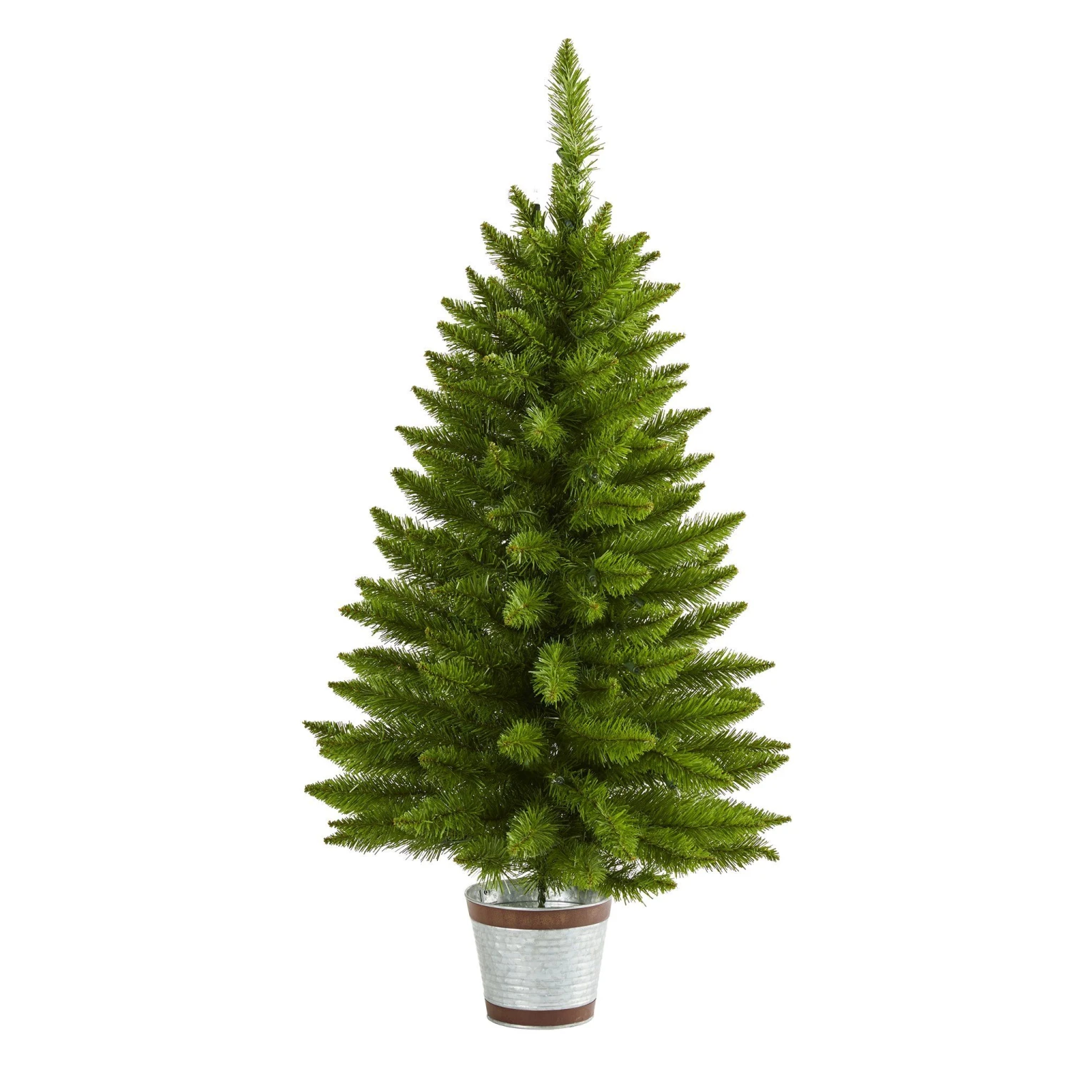3’ Providence Pine Artificial Christmas Tree In Metal Pot With 50 Warm White Lights And 114 Bendable Branches 3 3’ Providence Pine Artificial Christmas Tree In Metal Pot With 50 Warm White Lights And 114 Bendable Branches - Image 3