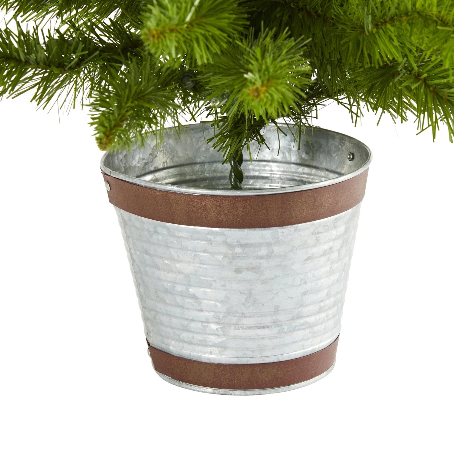 3’ Providence Pine Artificial Christmas Tree In Metal Pot With 50 Warm White Lights And 114 Bendable Branches 6 3’ Providence Pine Artificial Christmas Tree In Metal Pot With 50 Warm White Lights And 114 Bendable Branches - Image 6