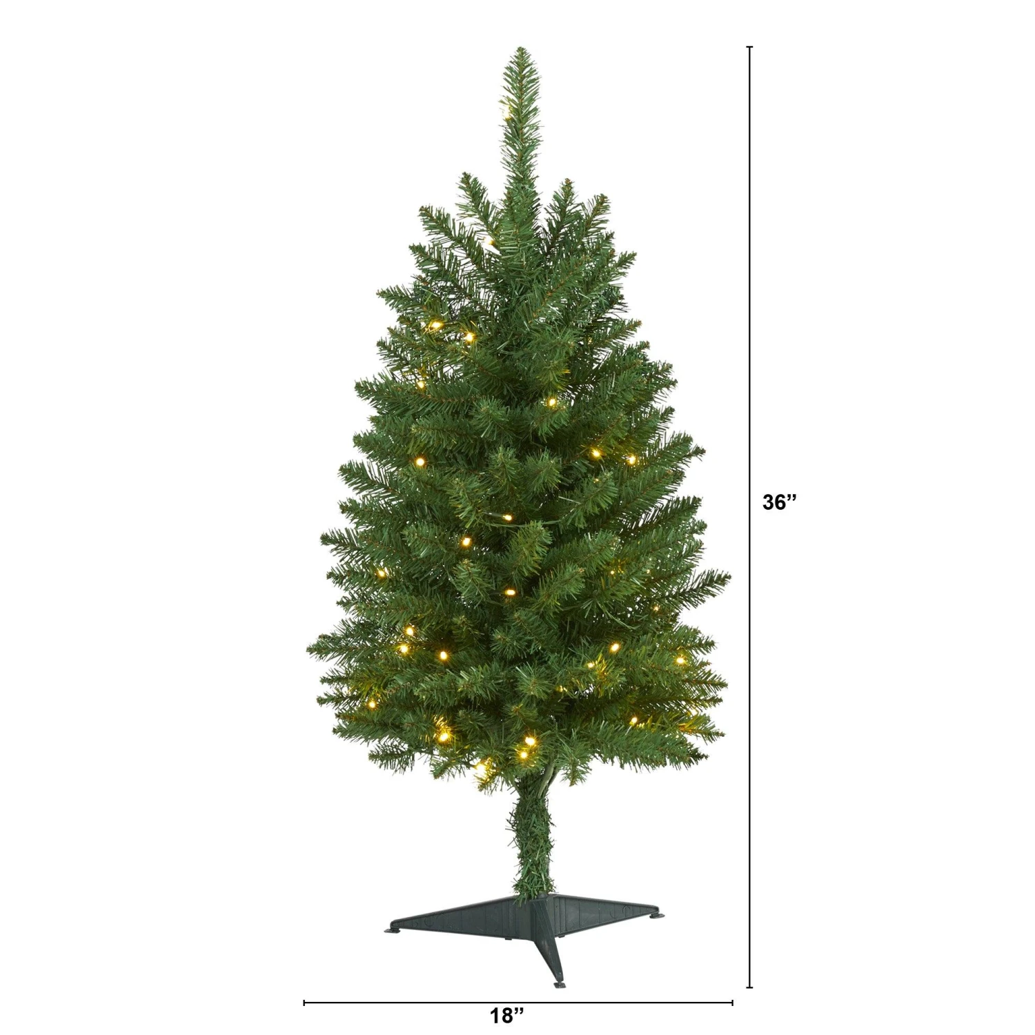 3β Slim Green Mountain Pine Artificial Christmas Tree With 50 Clear LED Lights 6 3β Slim Green Mountain Pine Artificial Christmas Tree With 50 Clear LED Lights - Image 6