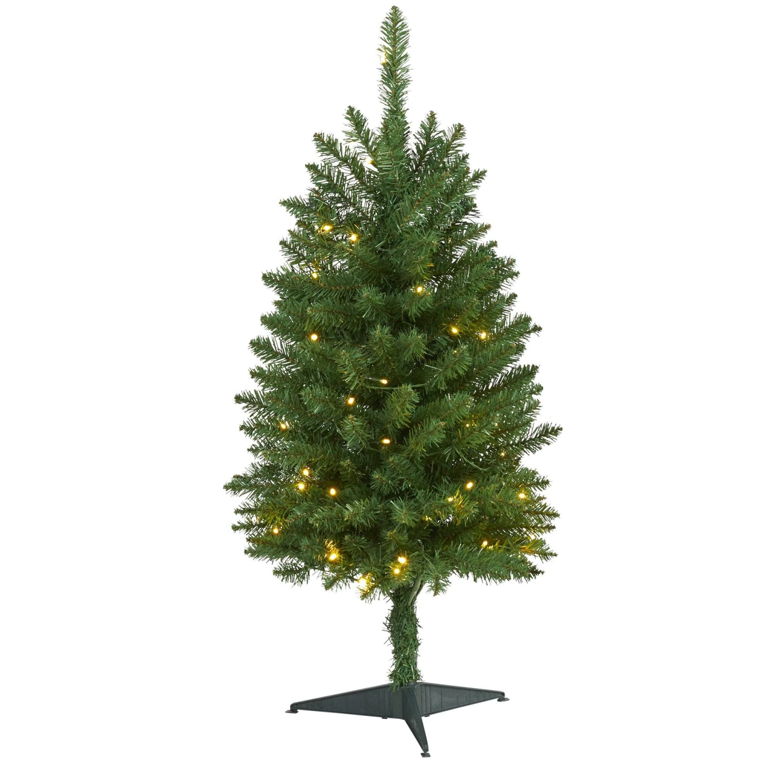 3β Slim Green Mountain Pine Artificial Christmas Tree With 50 Clear LED Lights 1 3β Slim Green Mountain Pine Artificial Christmas Tree With 50 Clear LED Lights