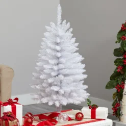 3’ Slim White Artificial Christmas Tree With 50 Warm White LED Lights And 161 Bendable Branches 15 3’ Slim White Artificial Christmas Tree With 50 Warm White LED Lights And 161 Bendable Branches -Cheap Artificial Trees Store artificial 3 slim white artificial christmas tree with 50 warm white led lights and 161 bendable branches nearly natural 174522