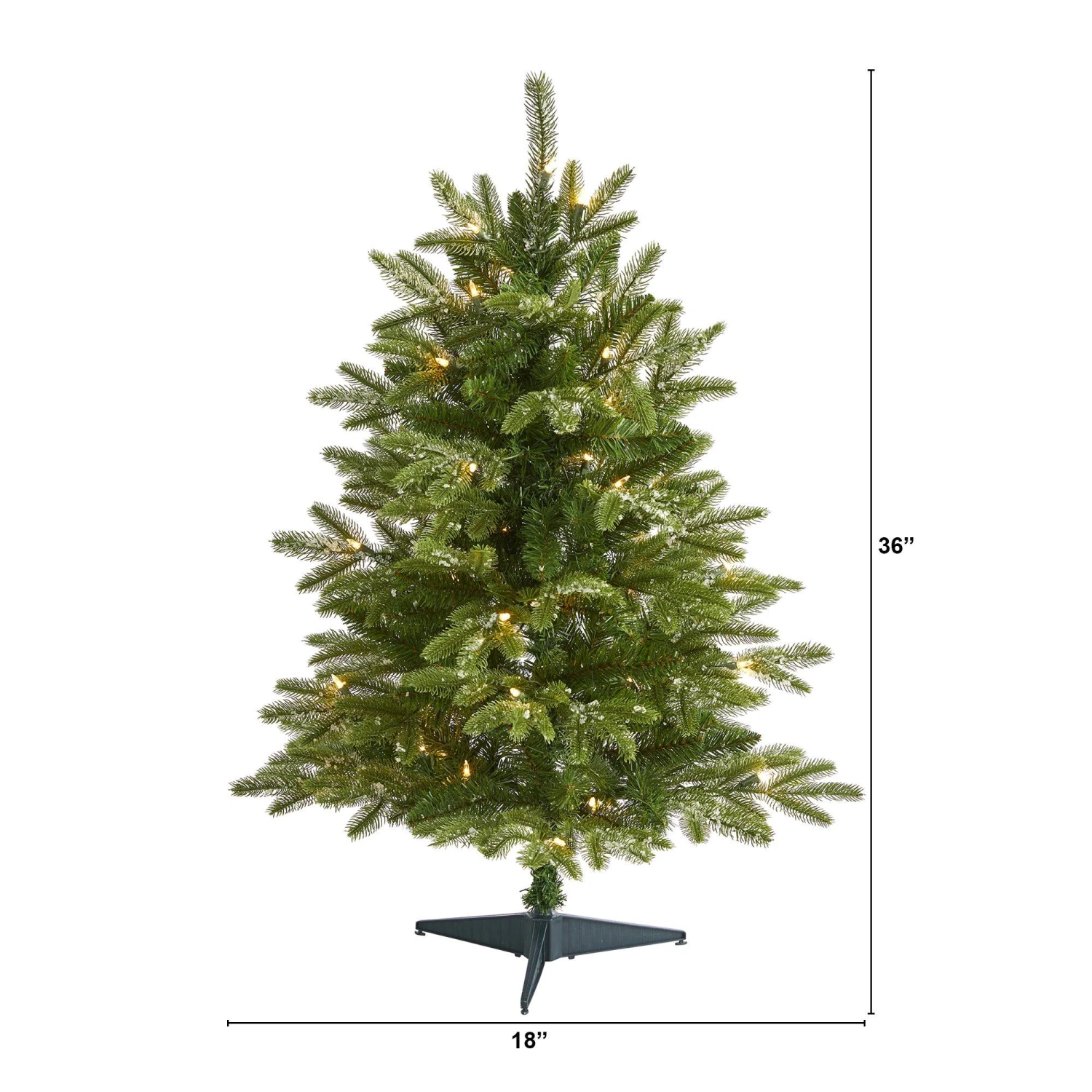 3’ Snowed Grand Teton Fir Artificial Christmas Tree With 50 Clear Lights And 111 Bendable Branches 2 3’ Snowed Grand Teton Fir Artificial Christmas Tree With 50 Clear Lights And 111 Bendable Branches - Image 2