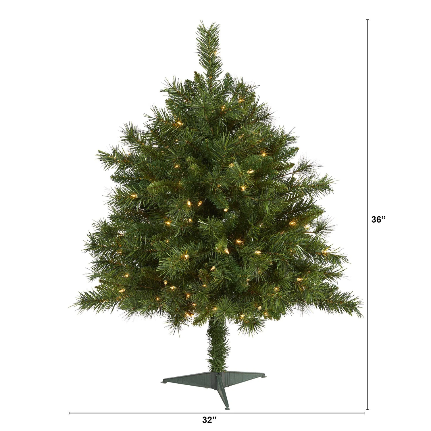 3’ Wyoming Mixed Pine Artificial Christmas Tree With 150 Clear Lights And 270 Bendable Branches 2 3’ Wyoming Mixed Pine Artificial Christmas Tree With 150 Clear Lights And 270 Bendable Branches - Image 2