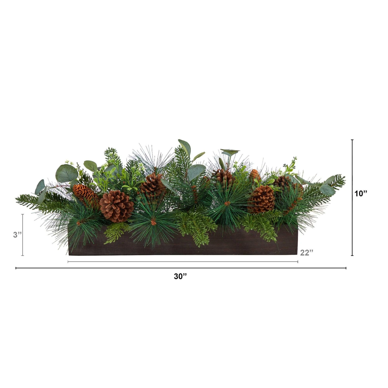 30” Evergreen Pine And Pine Cone Artificial Christmas Centerpiece Arrangement 2 30” Evergreen Pine And Pine Cone Artificial Christmas Centerpiece Arrangement - Image 2