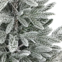 3.5’ Flocked Manchester Spruce Artificial Christmas Tree With 50 Lights And 133 Bendable Branches In Metal Planter -Cheap Artificial Trees Store artificial 35 flocked manchester spruce artificial christmas tree with 50 lights and 133 bendable branches in metal planter nearly natural 878671