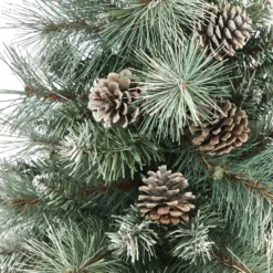 3.5’ Frosted Tip British Columbia Mountain Pine Artificial Christmas Tree With 50 Clear Lights, Pine Cones And 112 Bendable Branches In Metal Planter 22 3.5’ Frosted Tip British Columbia Mountain Pine Artificial Christmas Tree With 50 Clear Lights, Pine Cones And 112 Bendable Branches In Metal Planter -Cheap Artificial Trees Store artificial 35 frosted tip british columbia mountain pine artificial christmas tree with 50 clear lights pine cones and 112 bendable branches in metal planter nearly natur 811418