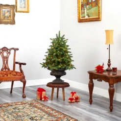 3.5’ South Carolina Spruce Artificial Christmas Tree With 100 White Warm Light And 458 Bendable Branches In Iron Colored Urn 15 3.5’ South Carolina Spruce Artificial Christmas Tree With 100 White Warm Light And 458 Bendable Branches In Iron Colored Urn -Cheap Artificial Trees Store artificial 35 south carolina spruce artificial christmas tree with 100 white warm light and 458 bendable branches in iron colored urn nearly natural 456418