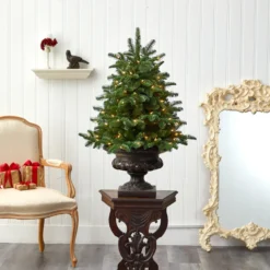 3.5’ South Carolina Spruce Artificial Christmas Tree With 100 White Warm Light And 458 Bendable Branches In Iron Colored Urn 14 3.5’ South Carolina Spruce Artificial Christmas Tree With 100 White Warm Light And 458 Bendable Branches In Iron Colored Urn -Cheap Artificial Trees Store artificial 35 south carolina spruce artificial christmas tree with 100 white warm light and 458 bendable branches in iron colored urn nearly natural 604455