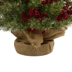 4’ Berry And Pine Artificial Christmas Tree With 100 Warm White Lights And Burlap Wrapped Base 10 4’ Berry And Pine Artificial Christmas Tree With 100 Warm White Lights And Burlap Wrapped Base -Cheap Artificial Trees Store artificial 4 berry and pine artificial christmas tree with 100 warm white lights and burlap wrapped base nearly natural 416871