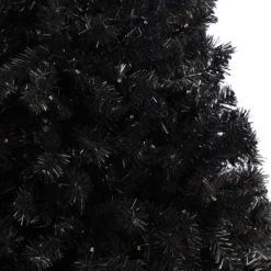 4’ Black Artificial Christmas Tree With 170 Clear LED Lights -Cheap Artificial Trees Store artificial 4 black artificial christmas tree with 170 clear led lights nearly natural 720562