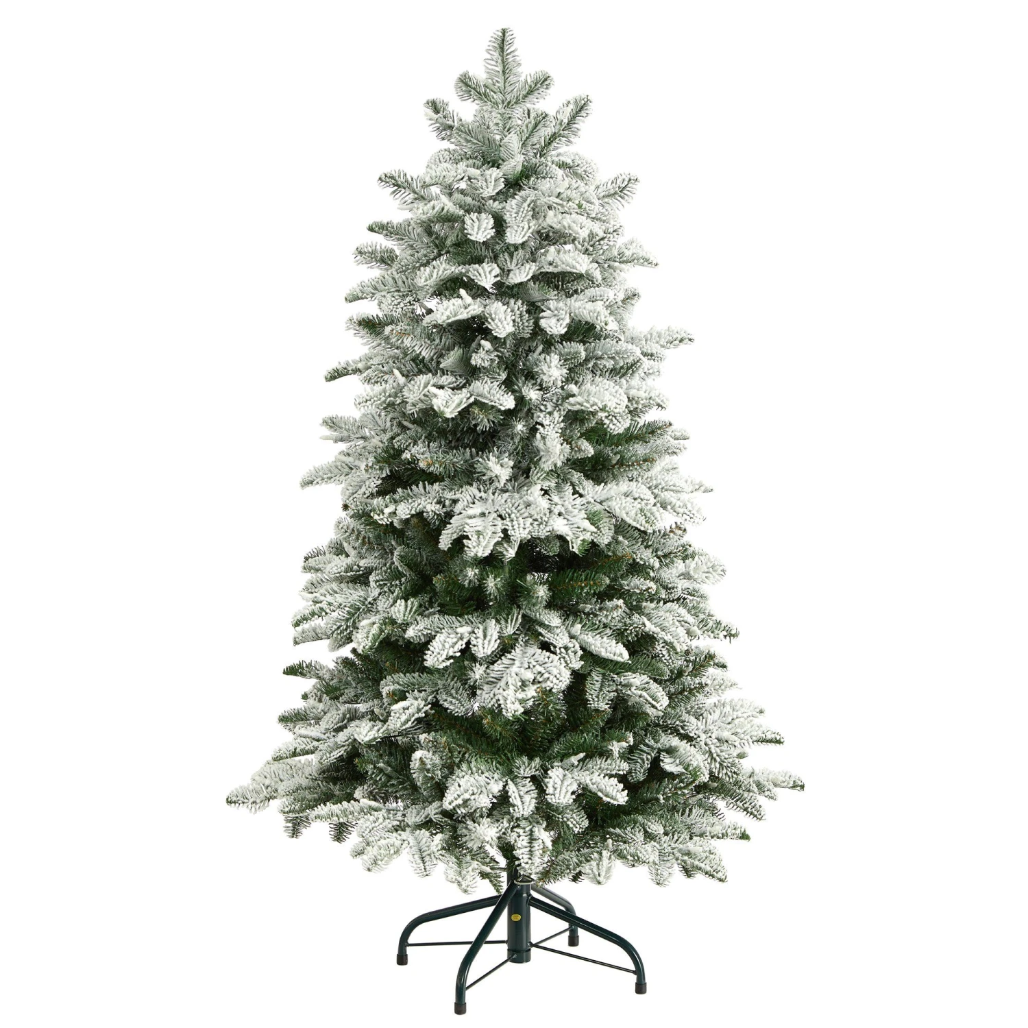 4’ Flocked North Carolina Fir Christmas Tree With 250 Warm White Lights And 779 Bendable Branches 3 4’ Flocked North Carolina Fir Christmas Tree With 250 Warm White Lights And 779 Bendable Branches - Image 3