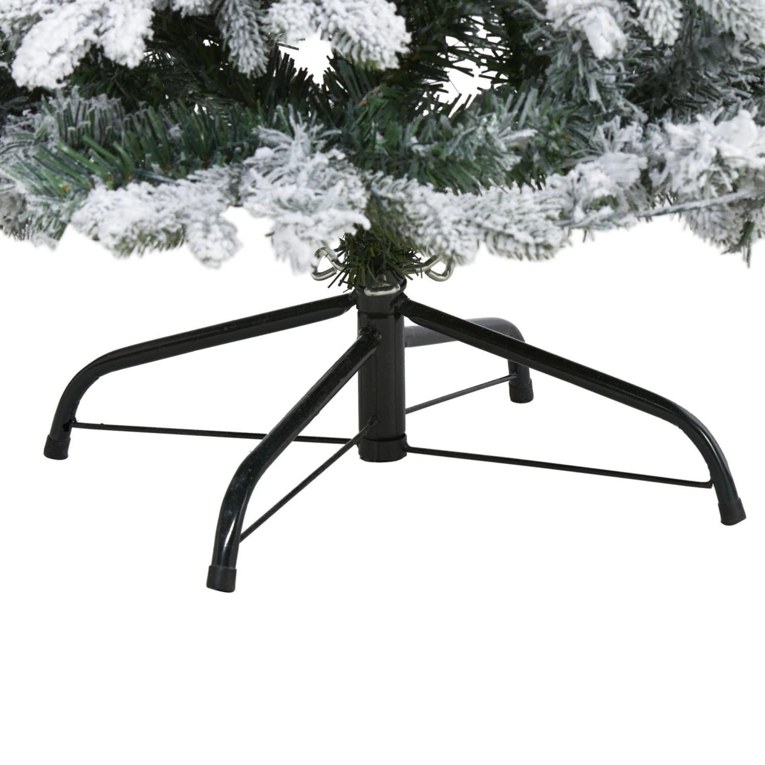 4' Flocked Vermont Mixed Pine Artificial Christmas Tree With 100 Clear LED Lights 4 4' Flocked Vermont Mixed Pine Artificial Christmas Tree With 100 Clear LED Lights - Image 4