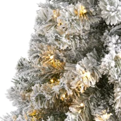 4' Flocked West Virginia Fir Artificial Christmas Tree With 100 Clear LED Lights 9 4' Flocked West Virginia Fir Artificial Christmas Tree With 100 Clear LED Lights -Cheap Artificial Trees Store artificial 4 flocked west virginia fir artificial christmas tree with 100 clear led lights nearly natural 644537