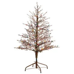 4’ Frosted Berry Twig Artificial Christmas Tree 10 4’ Frosted Berry Twig Artificial Christmas Tree -Cheap Artificial Trees Store artificial 4 frosted berry twig tree with 100 multicolored gum ball led lights and 240 bendable branches nearly natural 584000
