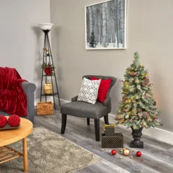 4’ Frosted Pine, Pinecone And Berries Artificial Christmas Tree With 100 Clear LED Lights In Decorative Urn 12 4’ Frosted Pine, Pinecone And Berries Artificial Christmas Tree With 100 Clear LED Lights In Decorative Urn -Cheap Artificial Trees Store artificial 4 frosted pine pinecone and berries artificial christmas tree with 100 clear led lights in decorative urn nearly natural 572337