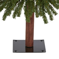 4’ Grand Alpine Artificial Christmas Tree With 100 Clear Lights And 361 Bendable Branches On Natural Trunk -Cheap Artificial Trees Store artificial 4 grand alpine artificial christmas tree with 100 clear lights and 361 bendable branches on natural nearly natural 465506