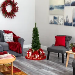 4' Green Pencil Artificial Christmas Tree With 100 Clear (Multifunction) LED Lights And 140 Bendable Branches 13 4' Green Pencil Artificial Christmas Tree With 100 Clear (Multifunction) LED Lights And 140 Bendable Branches -Cheap Artificial Trees Store artificial 4 green pencil artificial christmas tree with 100 clear multifunction led lights and 140 bendable branches nearly natural 158379